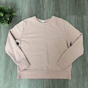 A New Day Size L Pink Crewneck Jacket Long Sleeve
